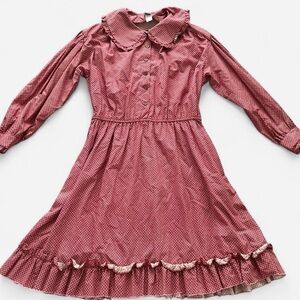 Vintage J. Jill LTD Red Plaid Prairie Dress